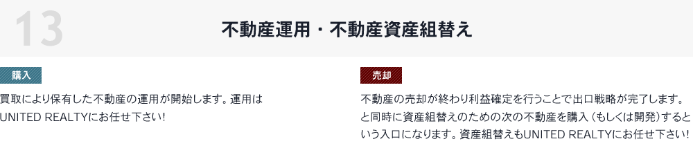 13 不動産運用・不動産資産組替え